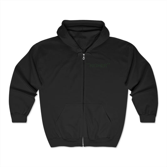 002: FULL ZIP HOODIE -- BLACK OUT